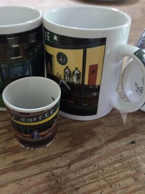 Starbucks 1990 Coffee Mug (3) with 1 EXPRESSO Shot